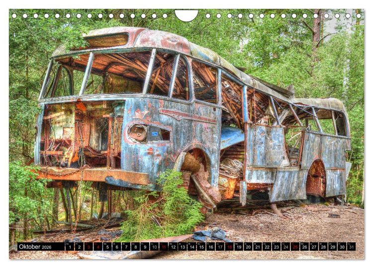 Produktbild: Autofriedhof Ryd (Wandkalender 2026 DIN A4 quer), CALVENDO Monatskalender