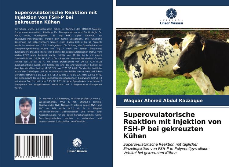 Produktbild: Superovulatorische Reaktion mit Injektion von FSH-P bei gekreuzten K&uuml;hen