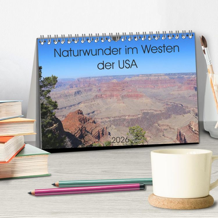 Produktbild: Naturwunder im Westen der USA (Tischkalender 2026 DIN A5 quer), CALVENDO Monatskalender