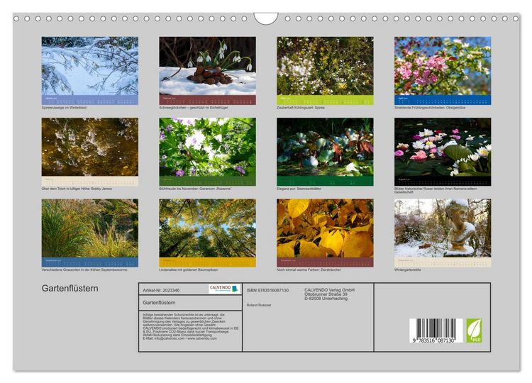 Produktbild: Gartenfl&uuml;stern (Wandkalender 2026 DIN A3 quer), CALVENDO Monatskalender