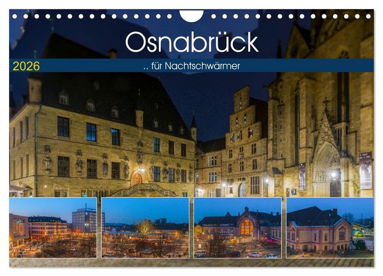 Produktbild: Osnabr&uuml;ck f&uuml;r Nachtschw&auml;rmer (Wandkalender 2026 DIN A4 quer), CALVENDO Monatskalender