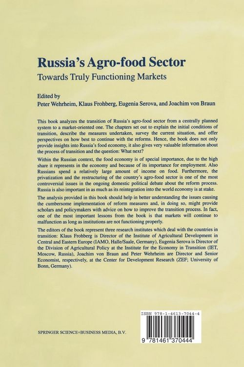 Produktbild: Russia&rsquo;s Agro-Food Sector