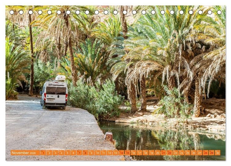 Produktbild: Van Life Road Trip Morocco (Desk Calendar 2026 DIN A5 landscape), CALVENDO 12 Month DeskCalendar