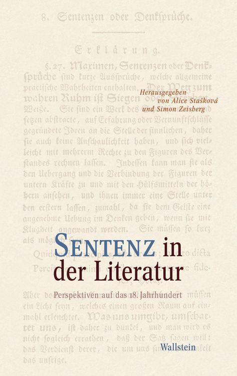 Produktbild: Sentenz in der Literatur