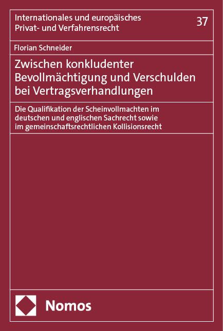 Produktbild: Zwischen konkludenter Bevollm&auml;chtigung und Verschulden bei Vertragsverhandlungen