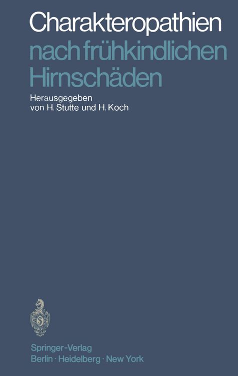 Produktbild: Charakteropathien nach fr&uuml;hkindlichen Hirnsch&auml;den