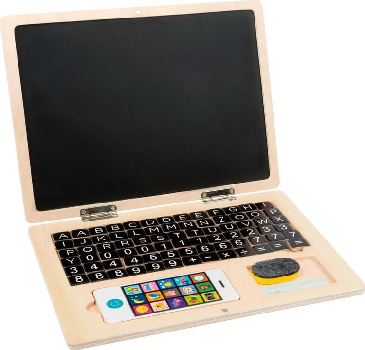 Produktbild: Holz-Laptop mit Magnet-Tafel