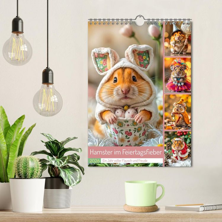 Produktbild: Hamster im Feiertagsfieber - Ein Jahr voller Flausch und Freude (Wandkalender 2026 DIN A4 hoch), CALVENDO Monatskalender