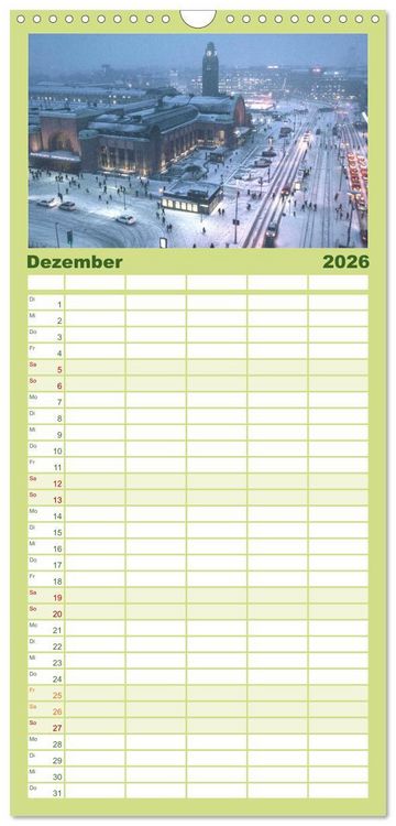 Produktbild: Familienplaner 2026 - Helsinki - Eine wundersch&ouml;ne Reise in die finnische Hauptstadt. mit 5 Spalten (Wandkalender, 21 x 45 cm) CALVENDO