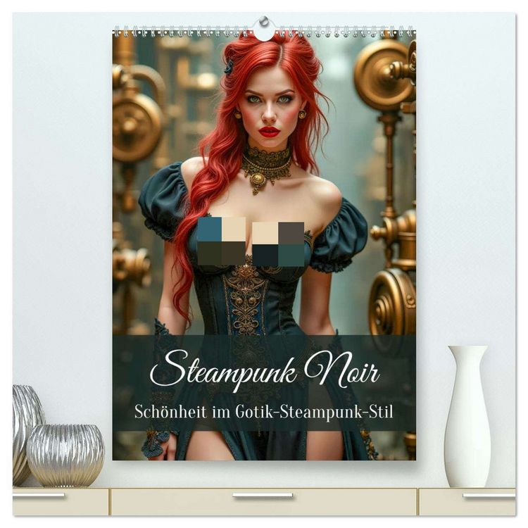Produktbild: Steampunk Noir (hochwertiger Premium Wandkalender 2026 DIN A2 hoch), Kunstdruck in Hochglanz