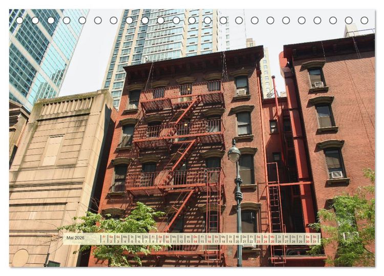 Produktbild: Streets of New York - Zu Fu&szlig; durch die Metropole der Superlative (Tischkalender 2026 DIN A5 quer), CALVENDO Monatskalender