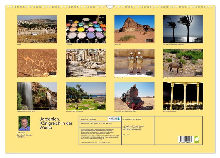 Produktbild: Jordanien. K&ouml;nigreich in der W&uuml;ste (Wandkalender 2026 DIN A2 quer), CALVENDO Monatskalender
