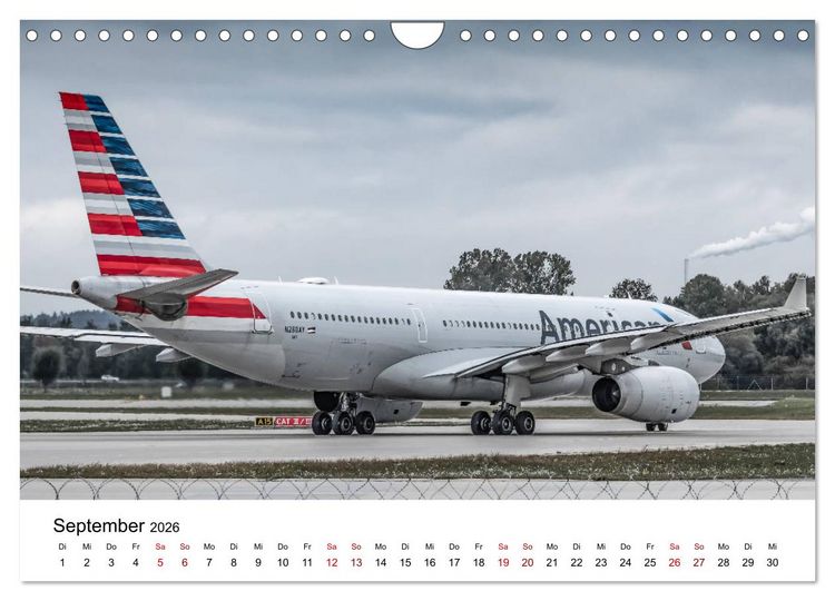 Produktbild: Planespotting am Flughafen M&uuml;nchen (Wandkalender 2026 DIN A4 quer), CALVENDO Monatskalender