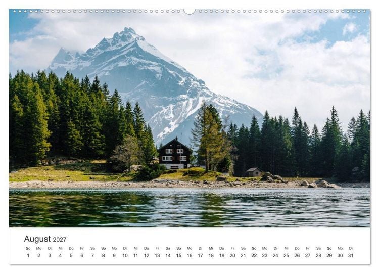Produktbild: Schweiz - die Bergidylle (hochwertiger Premium Wandkalender 2027 DIN A2 quer), Kunstdruck in Hochglanz