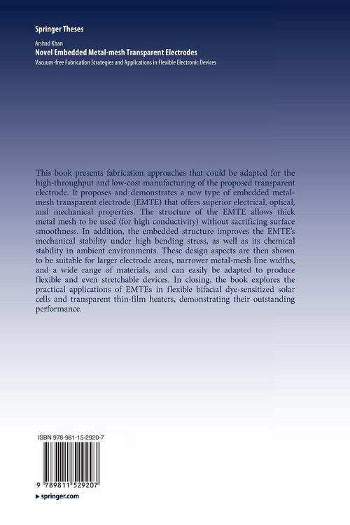 Produktbild: Novel Embedded Metal-mesh Transparent Electrodes