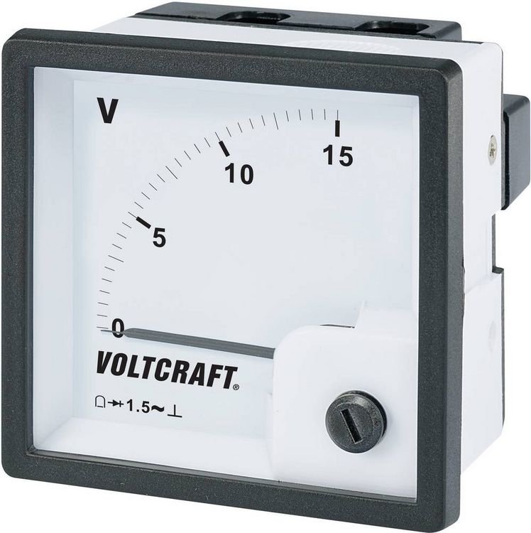 Produktbild: VOLTCRAFT AM-72x72/15V AM-72x72/15V Analog-Einbaumessger&auml;t AM-72x72/15V 15V Drehspule