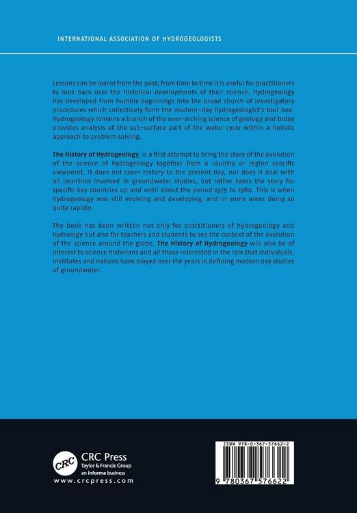 Produktbild: History of Hydrogeology
