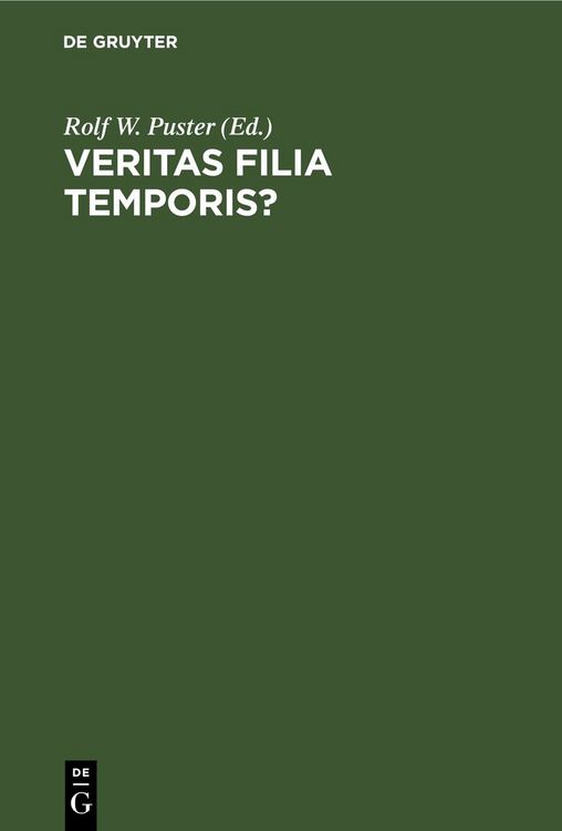 Produktbild: Veritas filia temporis?