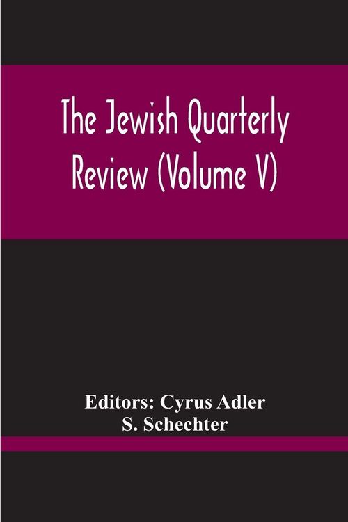 Produktbild: The Jewish Quarterly Review (Volume V)