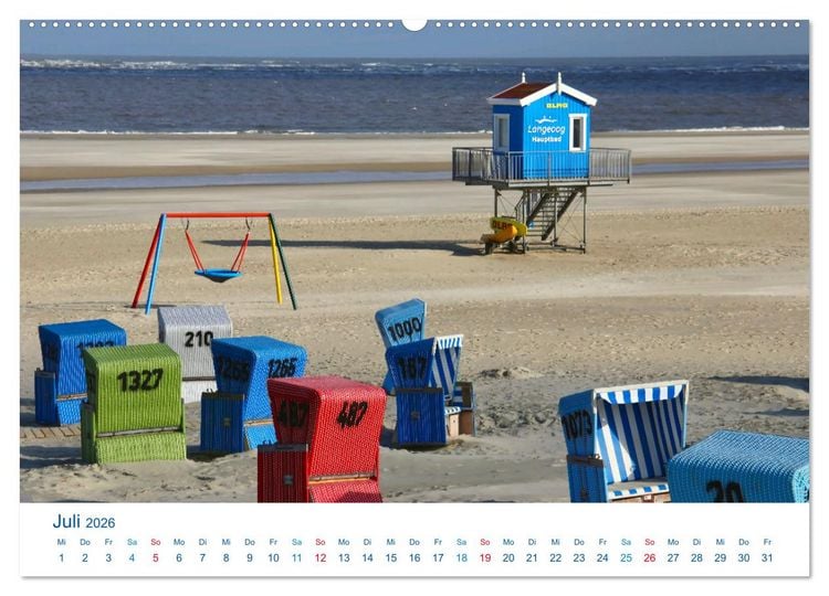 Produktbild: Langeoog 2026. Impressionen zwischen Hafen und Ostende (Wandkalender 2026 DIN A2 quer), CALVENDO Monatskalender