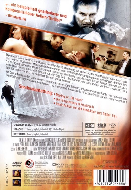 Produktbild: 96 Hours (+ Digital Copy Disc)