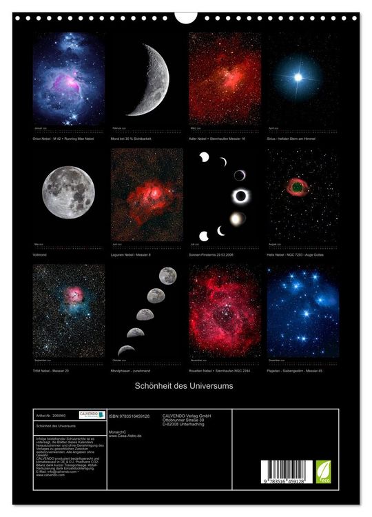 Produktbild: Sch&ouml;nheit des Universums (Wandkalender 2026 DIN A3 hoch), CALVENDO Monatskalender