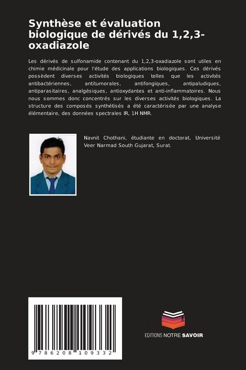 Produktbild: Synth&egrave;se et &eacute;valuation biologique de d&eacute;riv&eacute;s du 1,2,3-oxadiazole