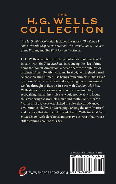 Produktbild: The H. G. Wells Collection (5 Books in 1) The Time Machine, The Island of Doctor Moreau, The Invisible Man, The War of the Worlds, The First Men in th