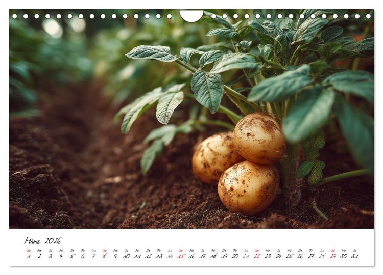 Produktbild: Gem&uuml;segarten - Gem&uuml;se aus dem eigenen Garten (Wandkalender 2026 DIN A4 quer), CALVENDO Monatskalender