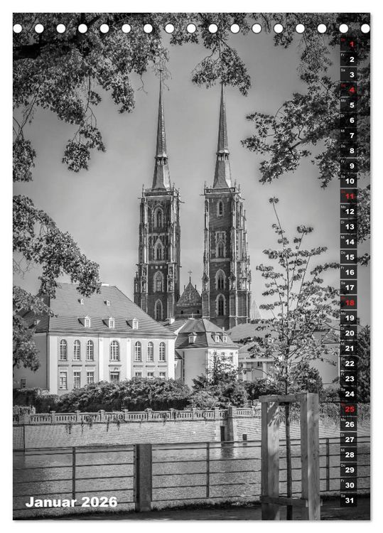 Produktbild: BRESLAU SCHWARZWEI&szlig; (Tischkalender 2026 DIN A5 hoch), CALVENDO Monatskalender
