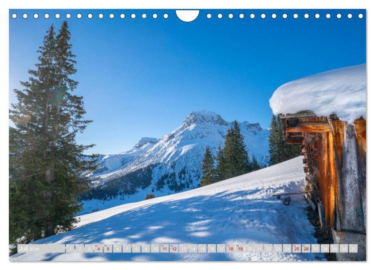 Produktbild: Lech am Arlberg - Winterzauber f&uuml;r das ganze Jahr (Wandkalender 2026 DIN A4 quer), CALVENDO Monatskalender