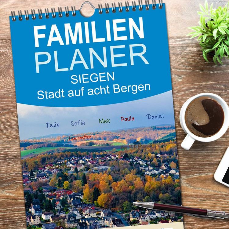 Produktbild: Familienplaner 2026 - SIEGEN Stadt auf acht Bergen mit 5 Spalten (Wandkalender, 21 x 45 cm) CALVENDO