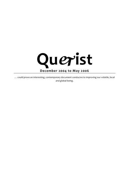 Produktbild: The Querist (December 2004 to May 2006)