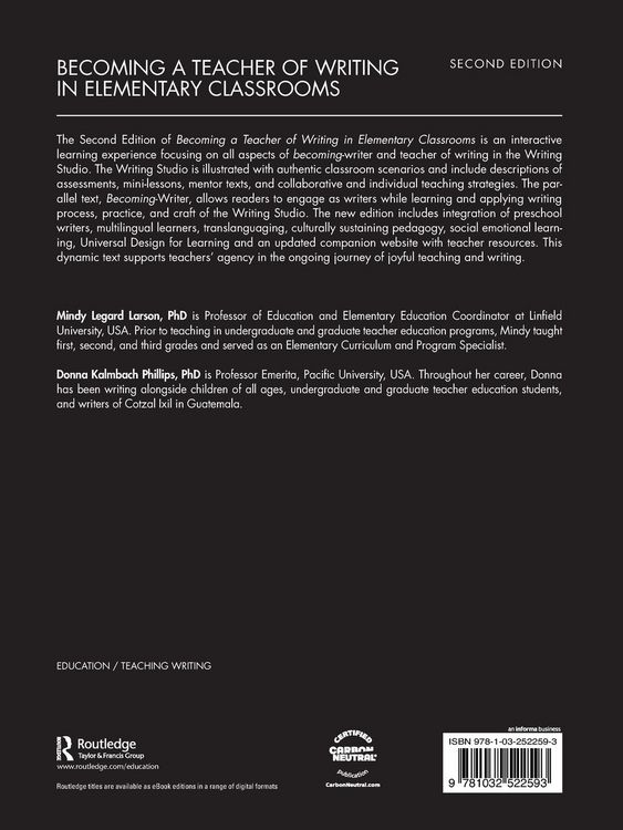 Produktbild: Becoming a Teacher of Writing in Elementary Classrooms