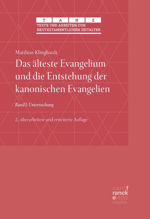 Produktbild: Das &auml;lteste Evangelium und die Entstehung der kanonischen Evangelien
