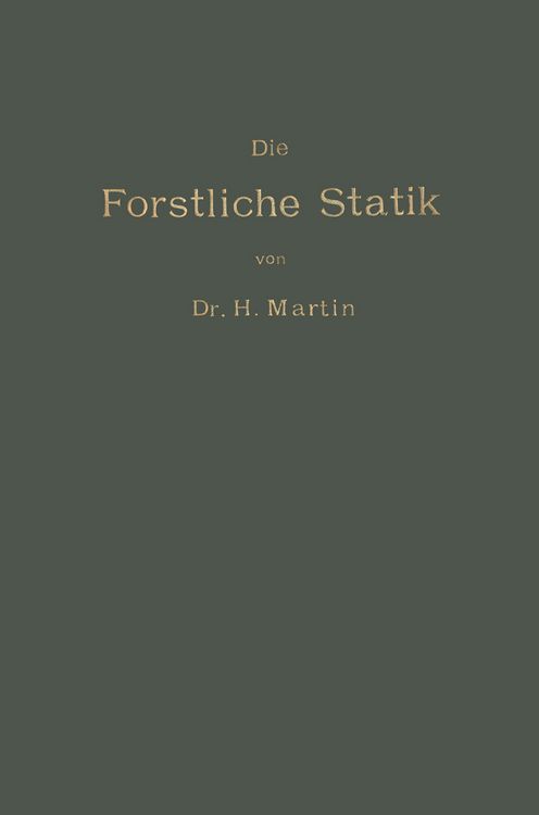 Produktbild: Die Forstliche Statik