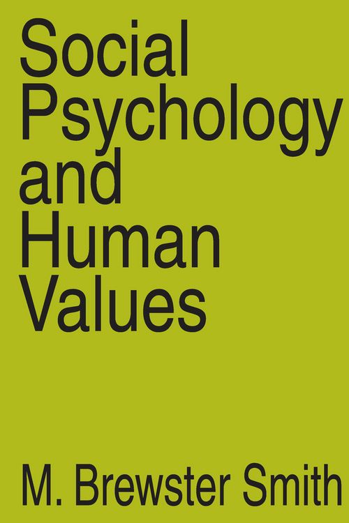 Produktbild: Social Psychology and Human Values