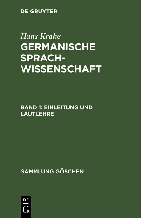 Produktbild: Einleitung und Lautlehre