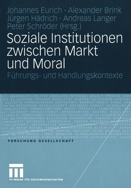 Produktbild: Soziale Institutionen zwischen Markt und Moral