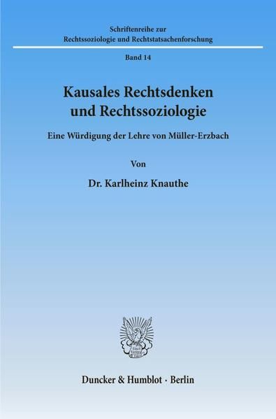 Produktbild: Kausales Rechtsdenken und Rechtssoziologie.