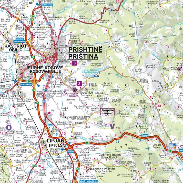 Produktbild: freytag & berndt Stra&szlig;enkarte Kosovo 1:150.000