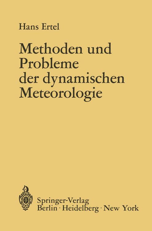 Produktbild: Methoden und Probleme der Dynamischen Meteorologie