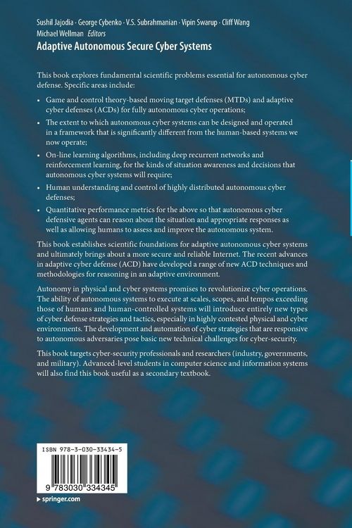 Produktbild: Adaptive Autonomous Secure Cyber Systems