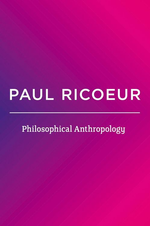 Produktbild: Philosophical Anthropology