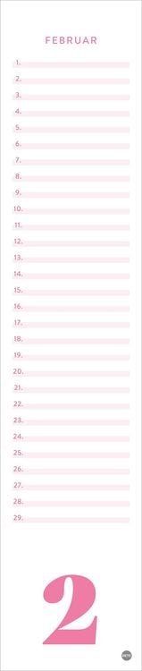 Produktbild: Geburtstagskalender neutral Langplaner mini