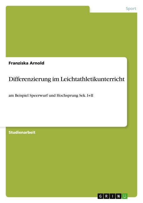 Produktbild: Differenzierung im Leichtathletikunterricht