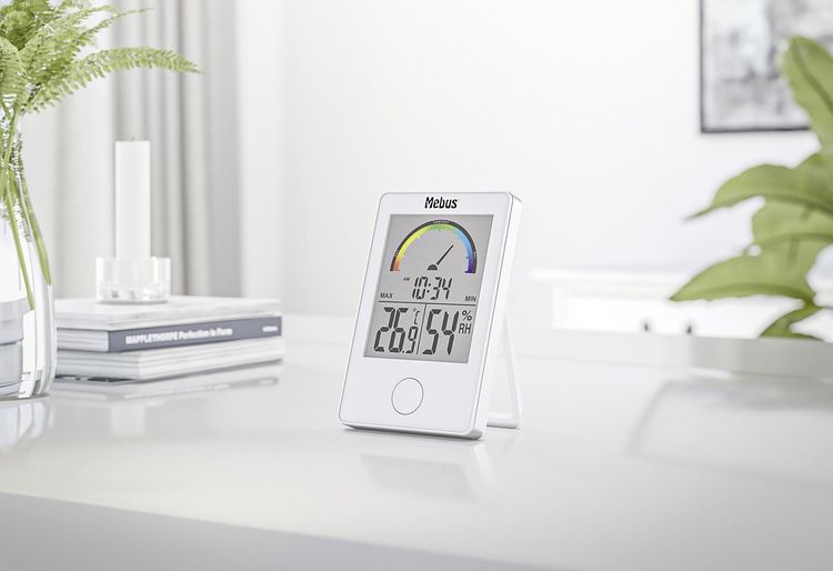 Produktbild: Mebus Thermo-/Hygrometer Wei&szlig; 11130