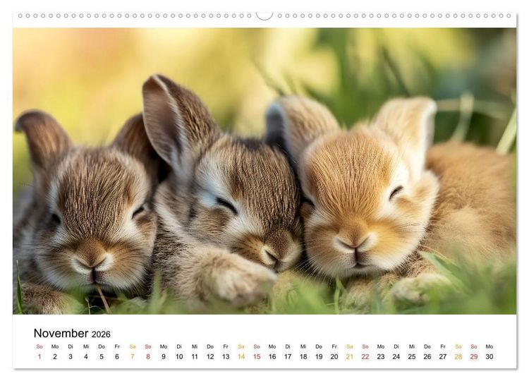Produktbild: Wenn Tierchen tr&auml;umen (hochwertiger Premium Wandkalender 2026 DIN A2 quer), Kunstdruck in Hochglanz