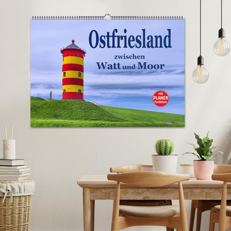 Produktbild: Ostfriesland - zwischen Watt und Moor (Wandkalender 2026 DIN A2 quer), CALVENDO Monatskalender