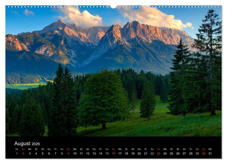 Produktbild: Licht &uuml;ber oberbayrischen Bergen und Seen (hochwertiger Premium Wandkalender 2026 DIN A2 quer), Kunstdruck in Hochglanz